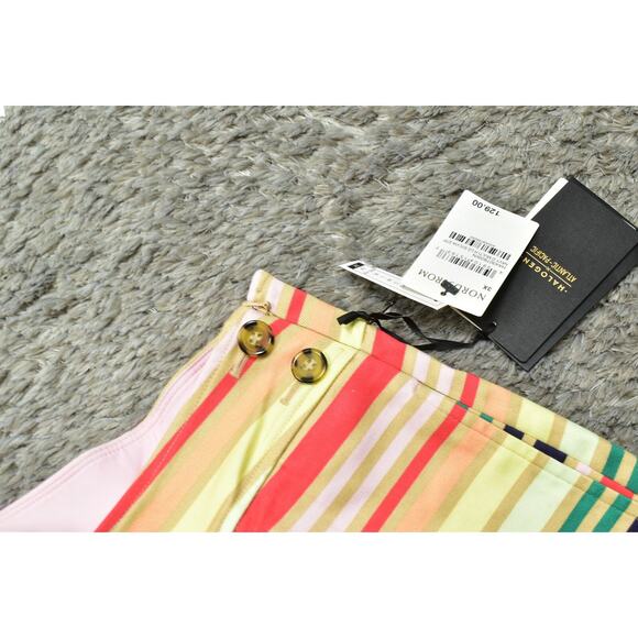 NEW Halogen X Atlantic-Pacific Pleated Skirt 3X Multicolor Striped Zip - Picture 4 of 8